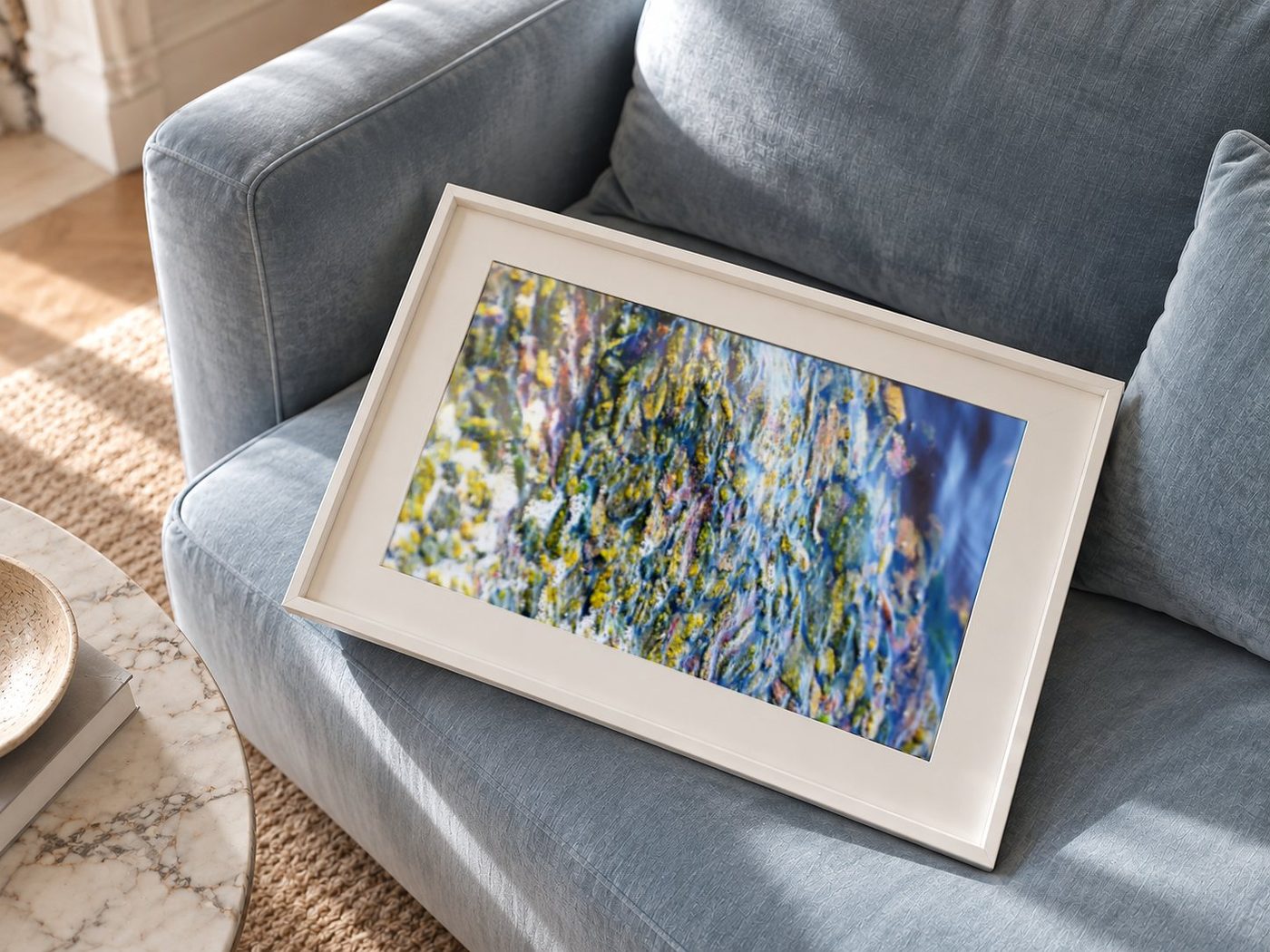 Soleil brûlant mise en situation dans un intérieur
