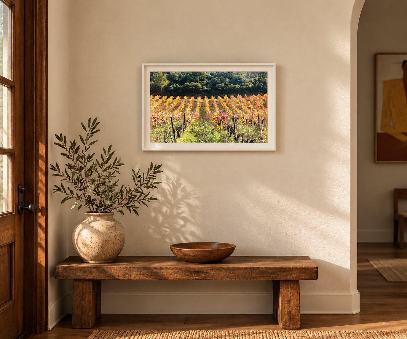 L'or de la vigne mise en situation dans un intérieur